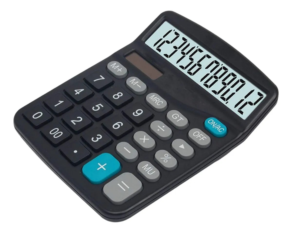 CALCULADORA 12 DIGITOS PORTATIL DE ESCRITORIO NUMEROS GRANDES - 2