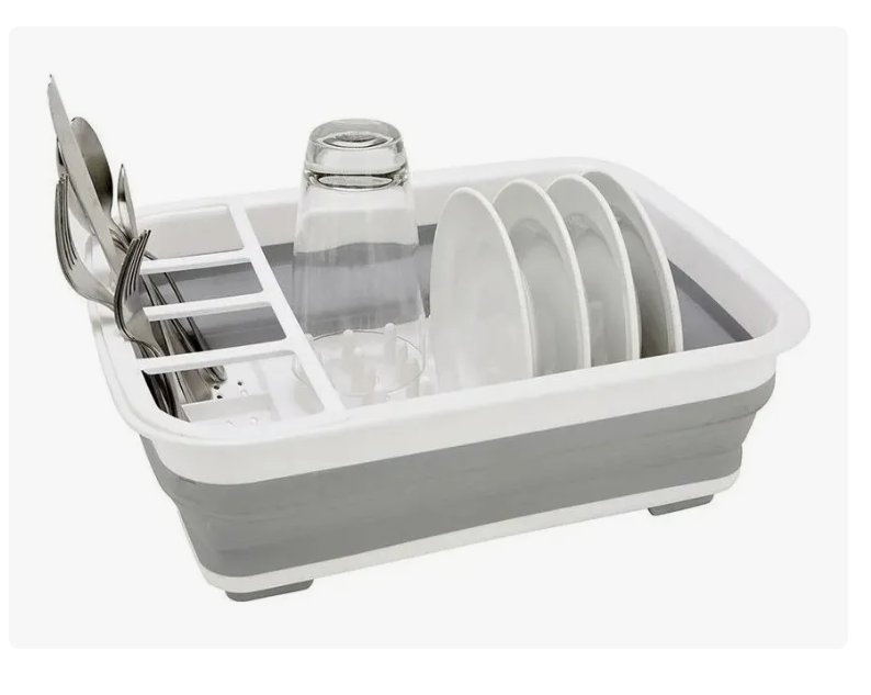 SECADOR DE PLATOS SILICONA PLEGABLE MULTIUSOS - 1