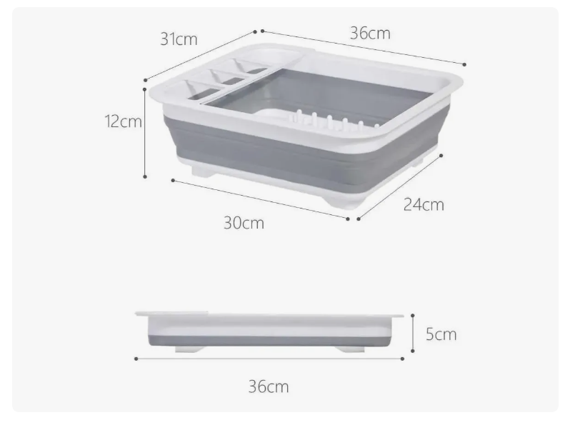 SECADOR DE PLATOS SILICONA PLEGABLE MULTIUSOS - 2