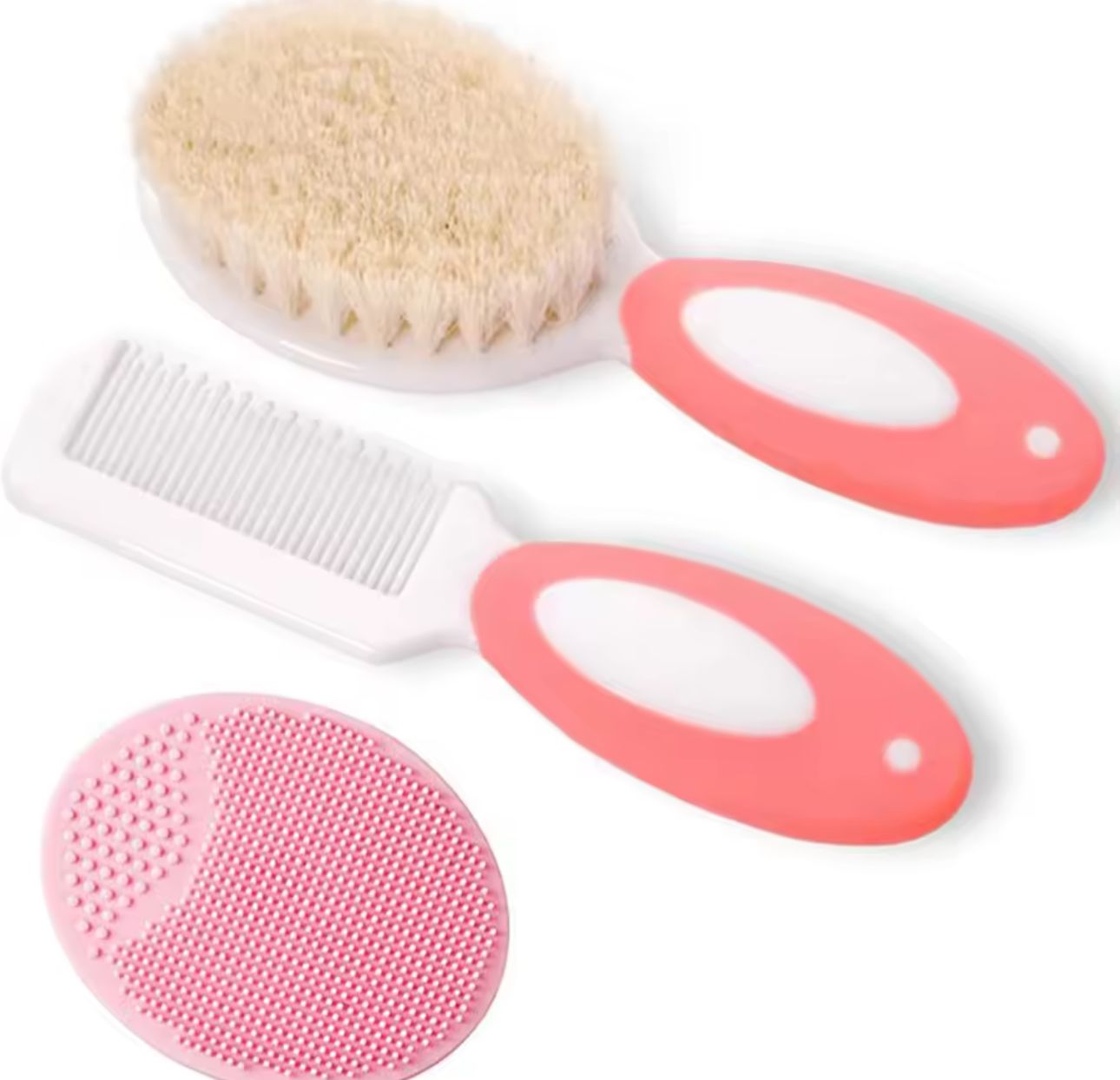 SET DE HIGIENE PARA BEBES CEPILLO Y PEINE SUAVE LIMPIEZA - 1