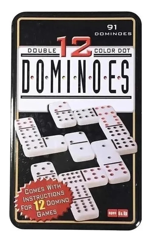 DOMINO CHANCHO JUEGO DOMINO CAJA METALICA - 1