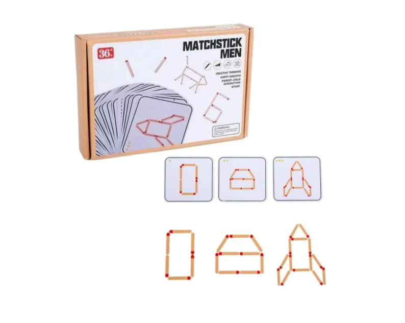 JUEGO EDUCATIVO DE PALITOS DE MADERA ESTILO MONTESSORI - 2