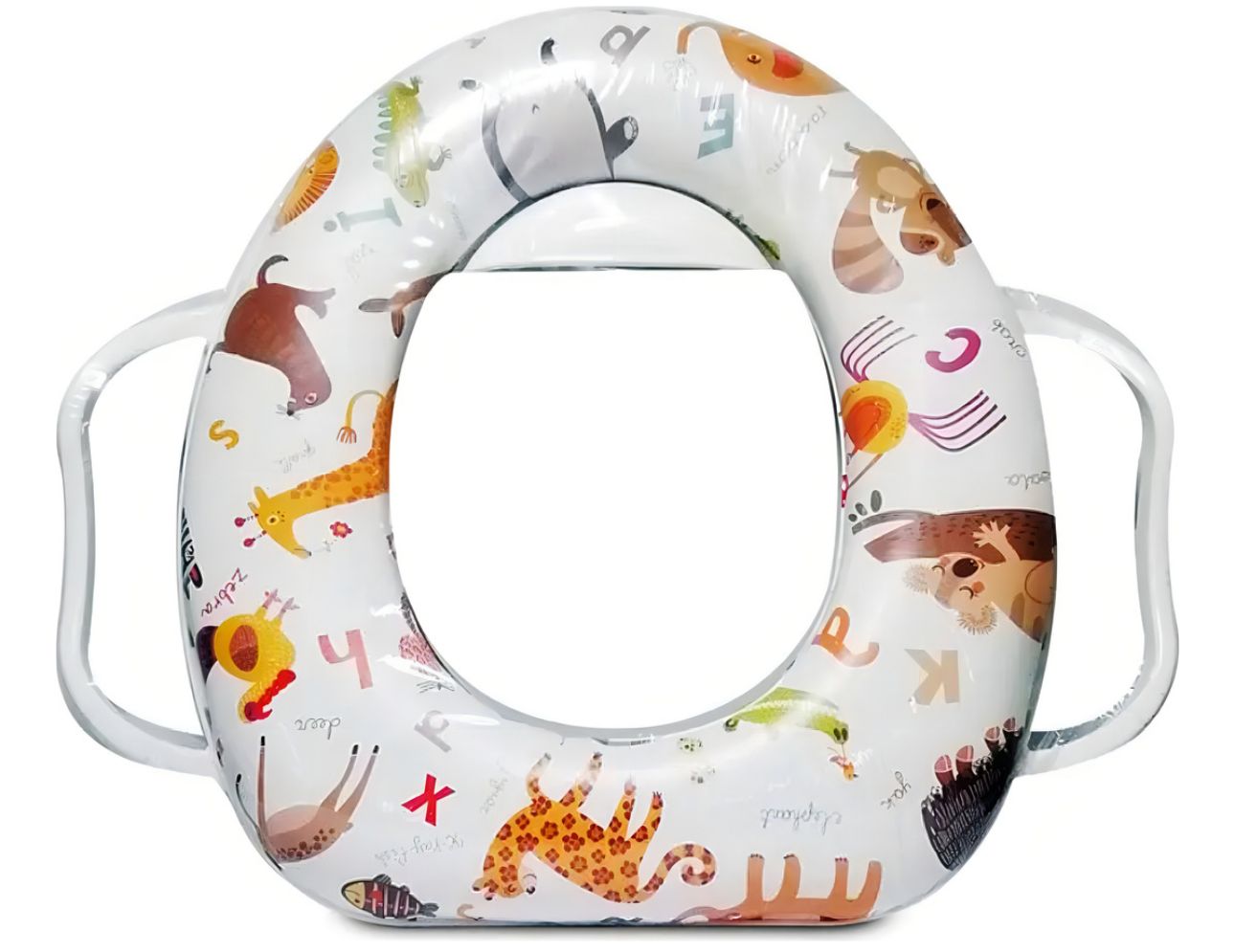 TAPA BAÑO NIÑO ADAPTADOR ASIENTO WC ACOLCHADO CON MANIJAS - 1