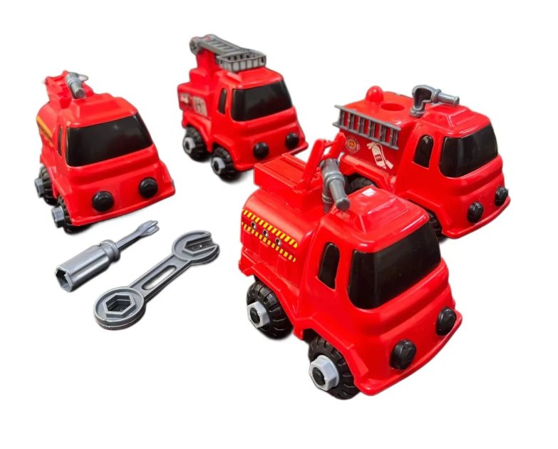 PACK DE AUTITOS DE BOMBEROS ARMABLE PARA NIÑOS - 1