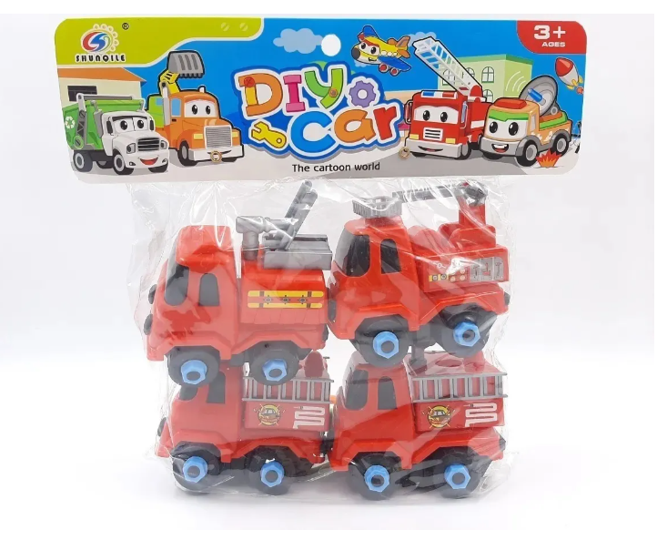 PACK DE AUTITOS DE BOMBEROS ARMABLE PARA NIÑOS - 4