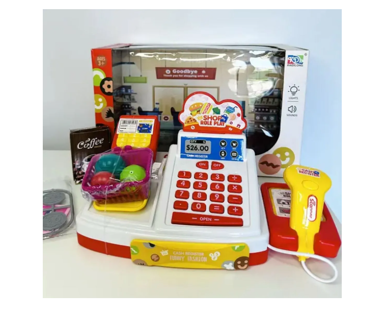 CAJA REGISTRADORA JUGUETE PARA NIÑOS CON ACCESORIOS Y SONIDO - 2
