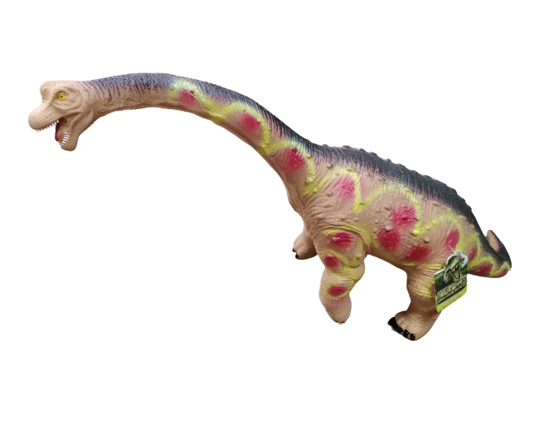 DINOSAURIO JUGUETE GIGANTE CUELLO LARGO GOMA SONIDO 40X80CM - 1