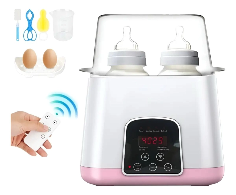 CALENTADOR ESTERILIZADOR 4 MAMADERAS 6 EN 1 CONTROL REMOTO - 1