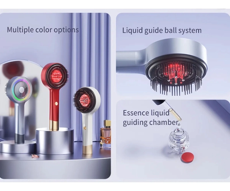 PEINE ELECTRICO PARA MASAJE DEL CUERO CABELLUDO CON TERAPIA DE LUZ ROJA - 3