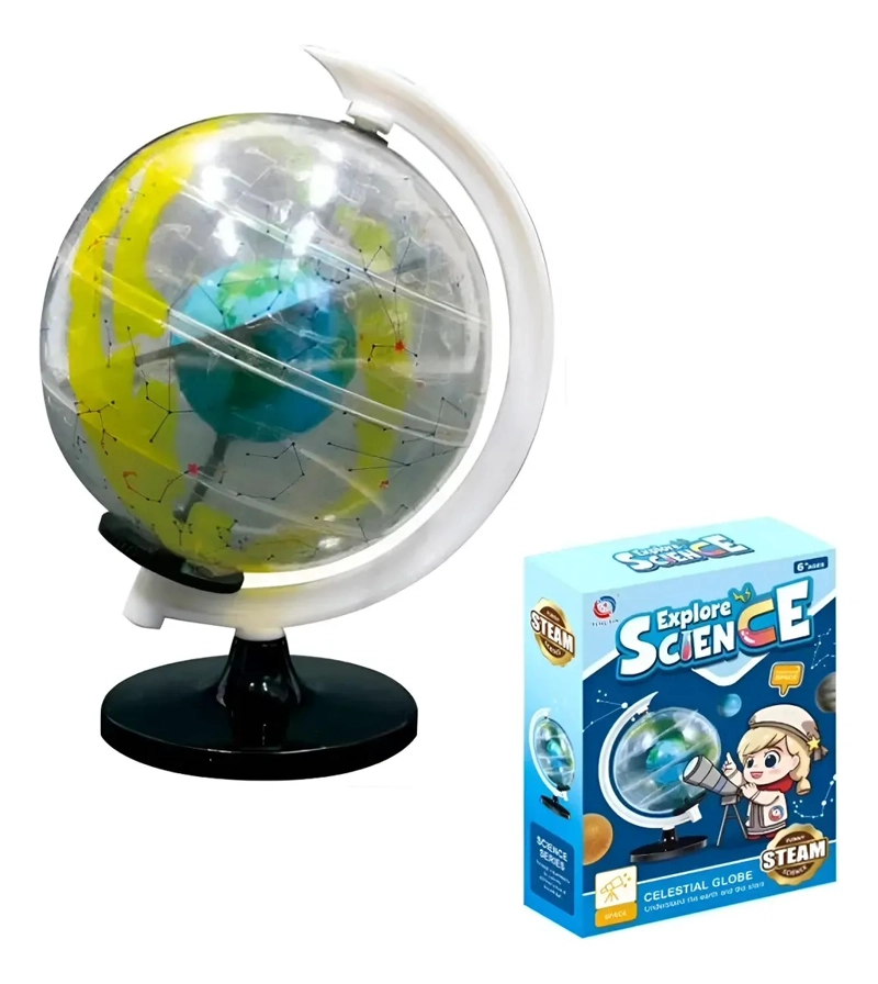JUGUETE CIENTIFICO GLOBO CELESTIAL ARMABLE TRASPARENTE - 1
