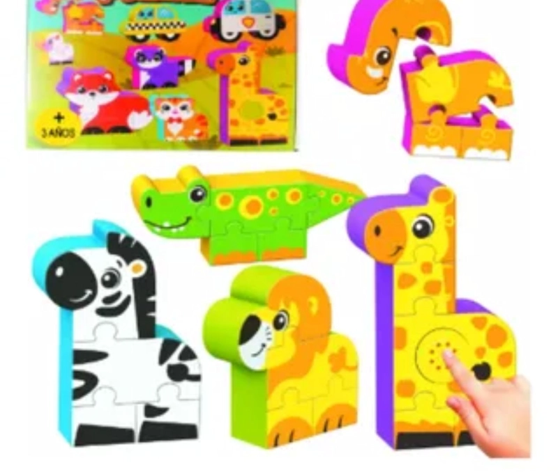 ROMPECABEZAS INFANTIL DE GOMA EVA ANIMALES DIDACTICO  3D - 2