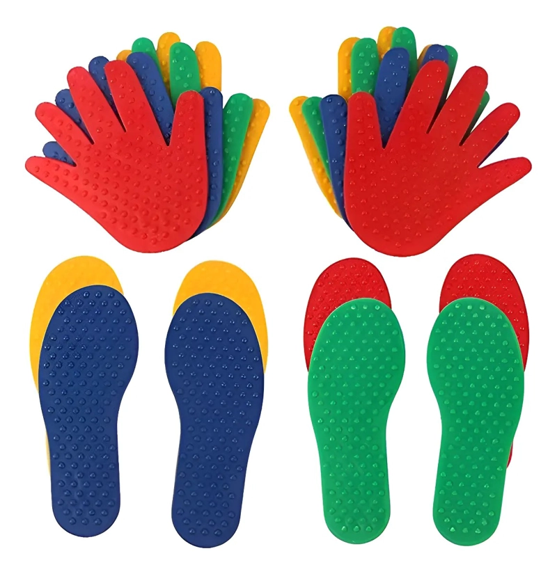 SET PAR DE HUELLAS MANOS Y PIES JUEGO DE EQUILIBRIO - 1