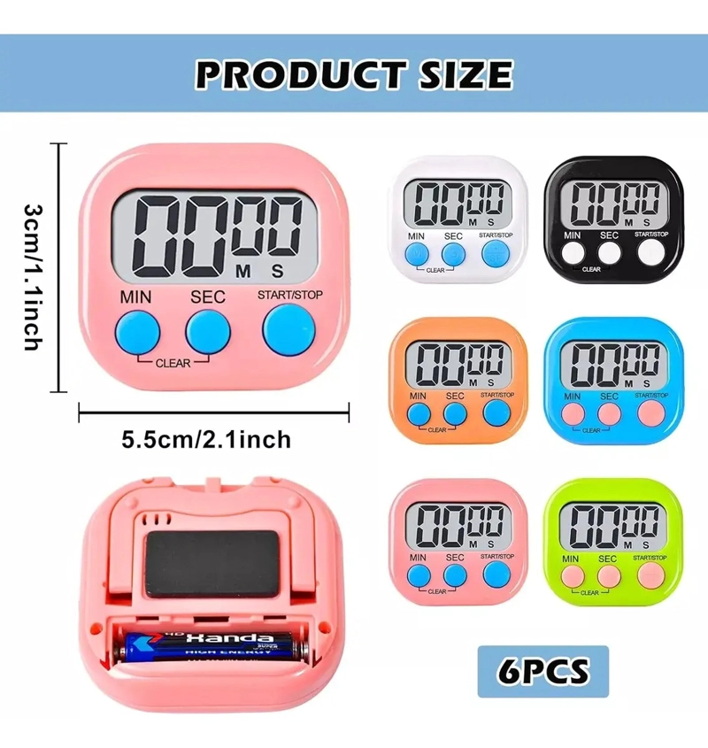 TIMER DE COCINA RELOJ TEMPORIZADOR CUENTA ATRAS - 2