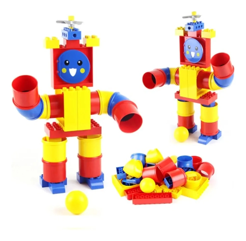 ROBOT ARMABLE JUEGO DE CONSTRUCCION BLOQUES TUBERIAS - 2