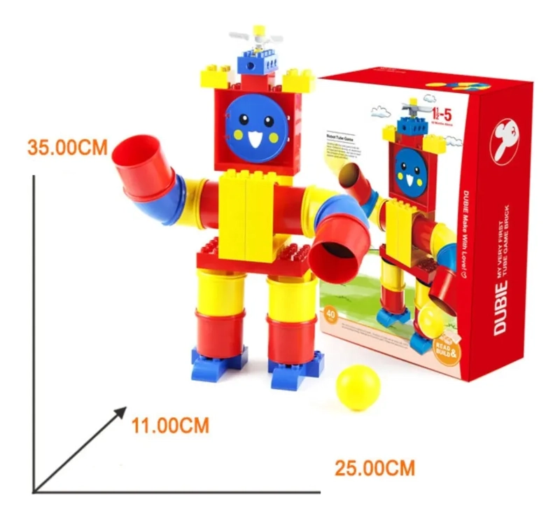 ROBOT ARMABLE JUEGO DE CONSTRUCCION BLOQUES TUBERIAS - 3