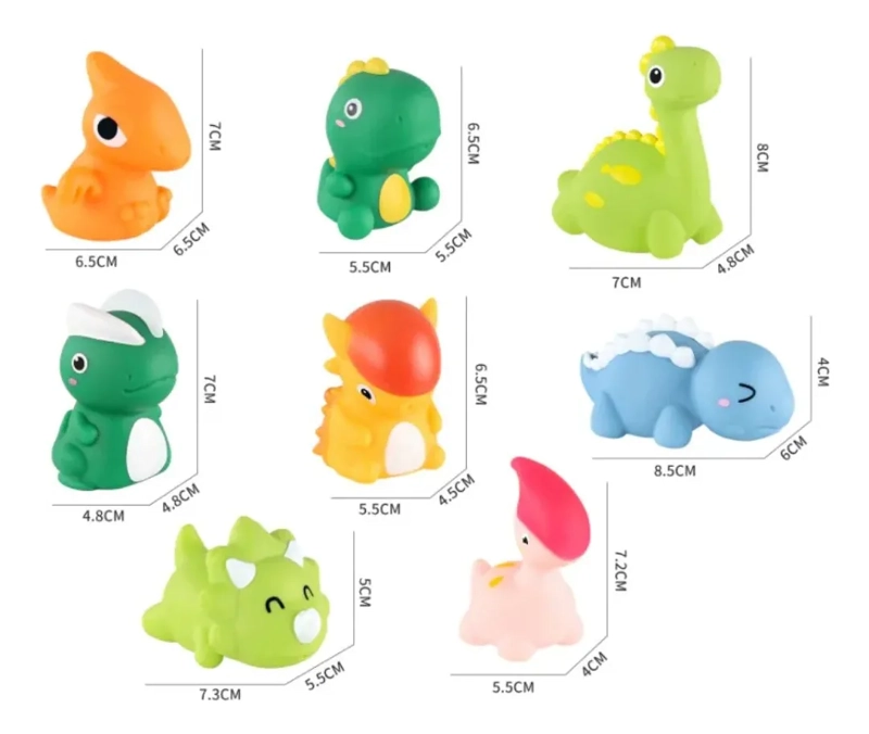 JUGUETES DINOSAURIOS DE BAÑO PARA BEBES Y NIÑOS - 3