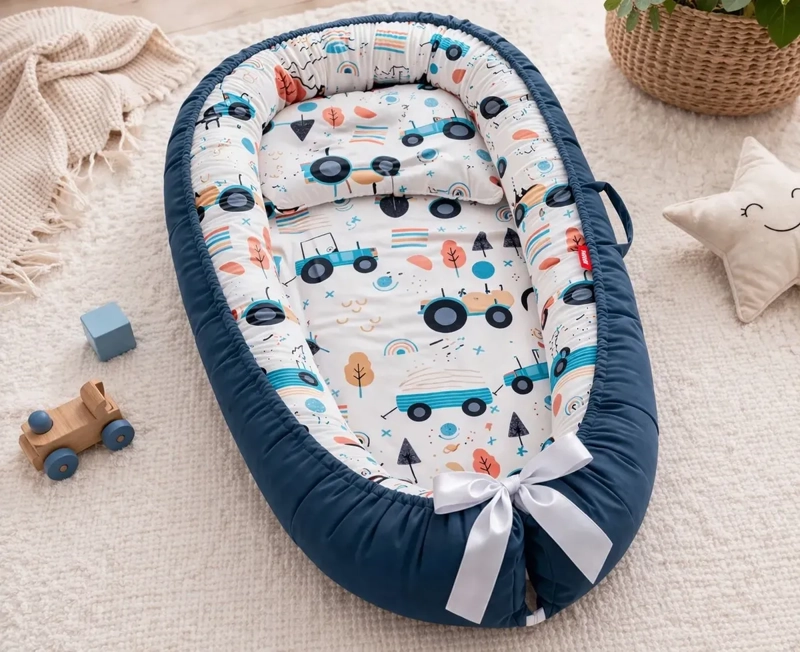 CAMA COJIN NIDO COLECHO DE ALGODON PARA BEBES - 1