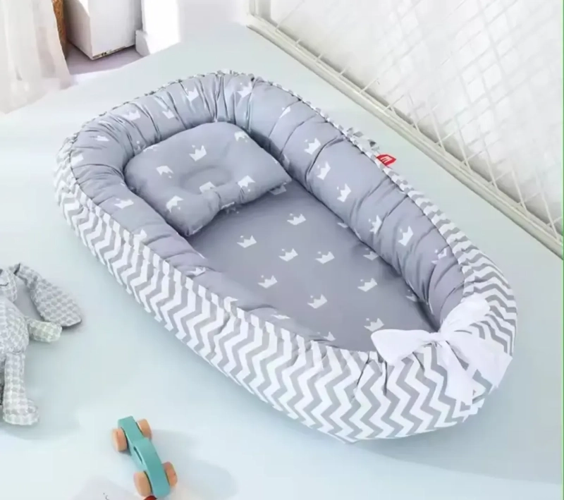 CAMA COJIN NIDO COLECHO DE ALGODON PARA BEBES - 3