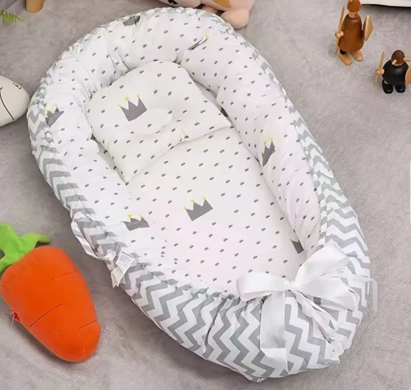 CAMA COJIN NIDO COLECHO DE ALGODON PARA BEBES - 4