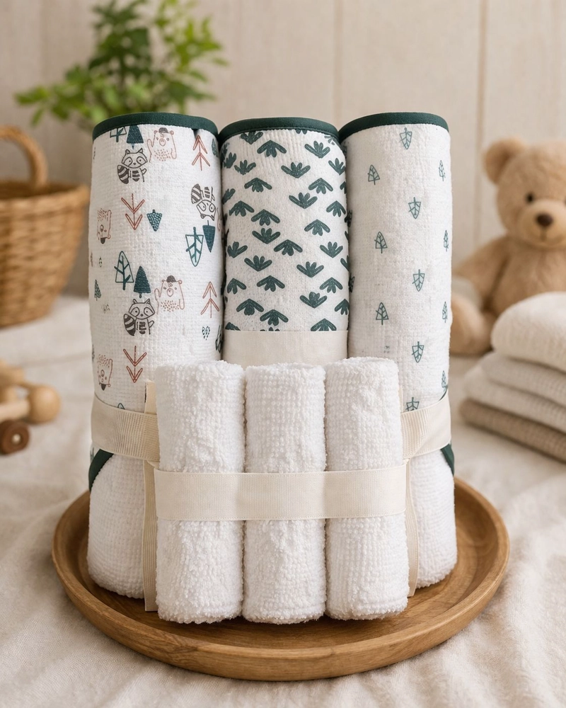 TOALLAS BAÑO BEBE  0-24 MESES CON CAPUCHA PACK - 1