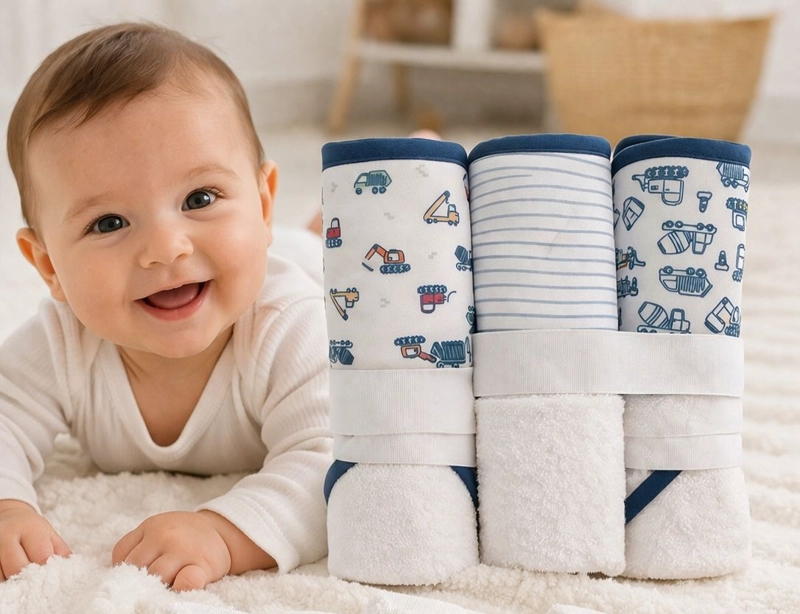 TOALLAS BAÑO BEBE  0-24 MESES CON CAPUCHA PACK - 2