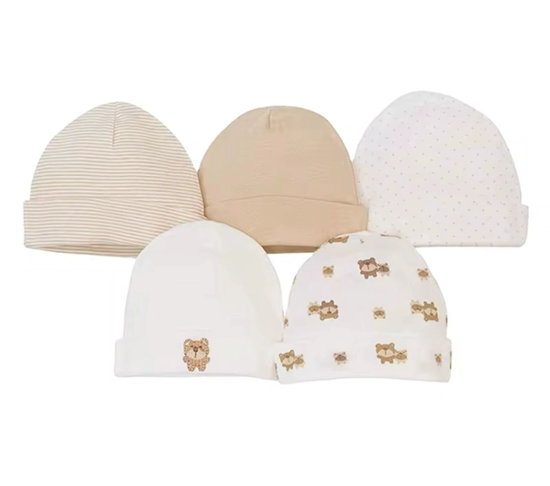 PACK 5 GORROS DE ALGODON PARA BEBE S - 1