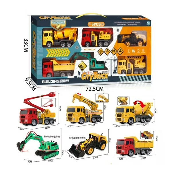 SET DE 6 CAMIONES DE  CONSTRUCCION DE JUGUETE - 3