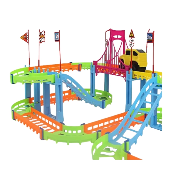 PISTA DE AUTO MAGICA  ARMABLE CON 52 PCS - 3