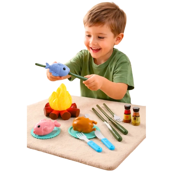SET CAMPING INFANTIL JUGUETE CON FOGATA Y ACCESORIOS - 2