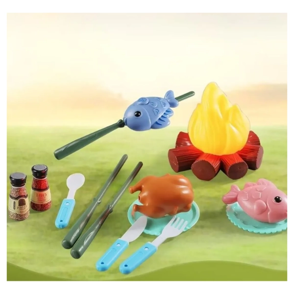 SET CAMPING INFANTIL JUGUETE CON FOGATA Y ACCESORIOS - 3