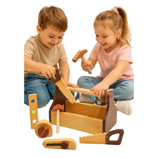 HERRAMIENTAS INFANTIL DE MADERA CON MALETIN DIDACTICO - 2