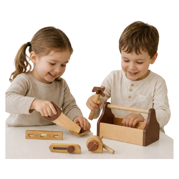 HERRAMIENTAS INFANTIL DE MADERA CON MALETIN DIDACTICO - 3