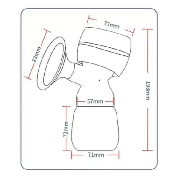EXTRACTOR DE LECHE MATERNA INALAMBRICO PORTATIL USB 180 ML - 3