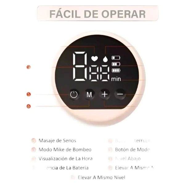 EXTRACTOR DE LECHE MATERNA INALAMBRICO PORTATIL USB 180 ML - 4