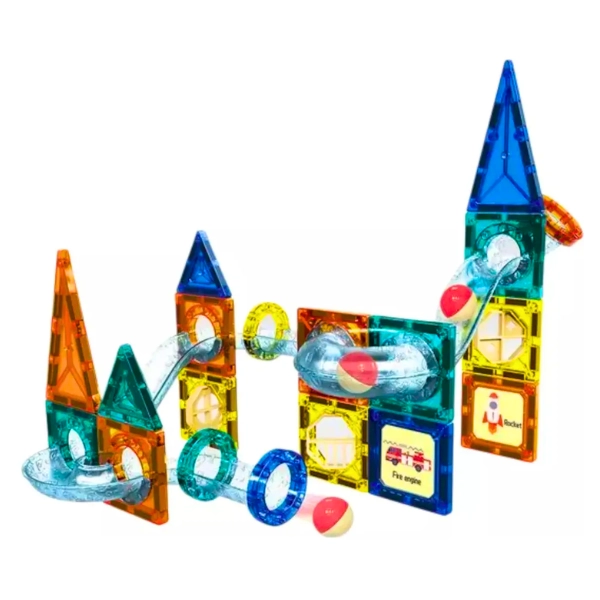 SET DE BLOQUES MAGNE TICOS  97 PIEZAS JUEGO DIDACTICO CONSTRUCCION - 1