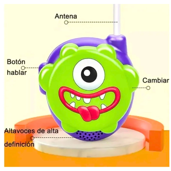 JUGUETE NIÑO RADIO TRANSMISOR WALKIE TALKIE SET DE 2 UNID - 2