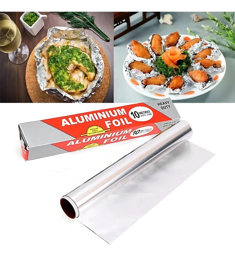 PAPEL ALUMINIO FOIL PARA COCINA HORNO CAJA ROLLO DE 10 MTS - 2