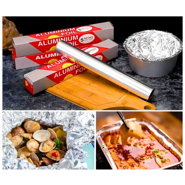 PAPEL ALUMINIO FOIL PARA COCINA HORNO CAJA ROLLO DE 10 MTS - 3