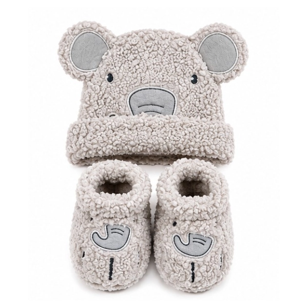 SET DE GORRO Y PANTUFLA BEBE INVIERNO ABRIGADO - 5