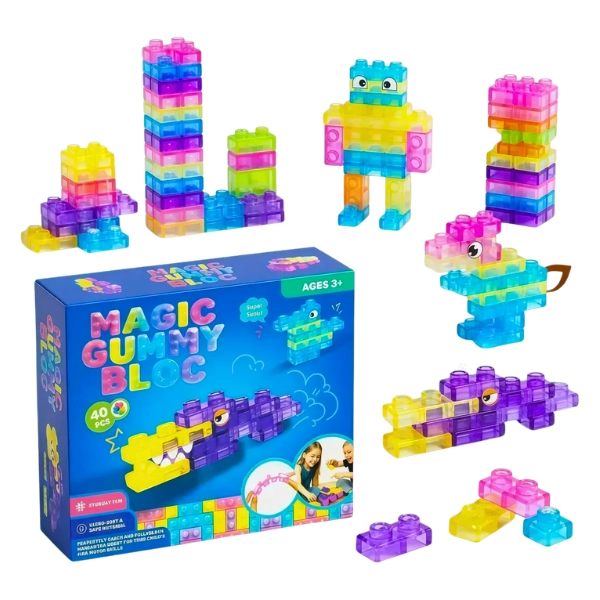 BLOQUES DE GELATINA CONSTRUCCION PARA NIÑOS SILICONA - 1