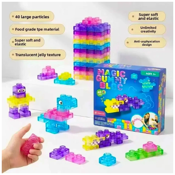 BLOQUES DE GELATINA CONSTRUCCION PARA NIÑOS SILICONA - 2