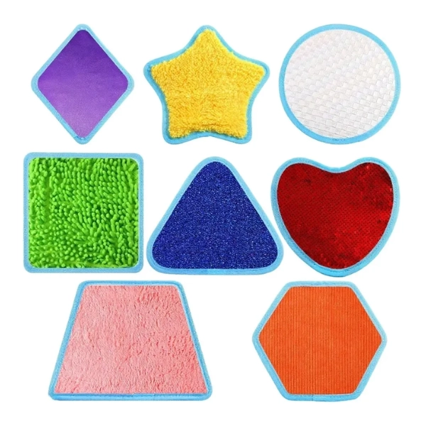 TAPETES SENSORIALES TEXTURIZADOS SET DE 8 PIEZAS PPARA NIÑOS - 1