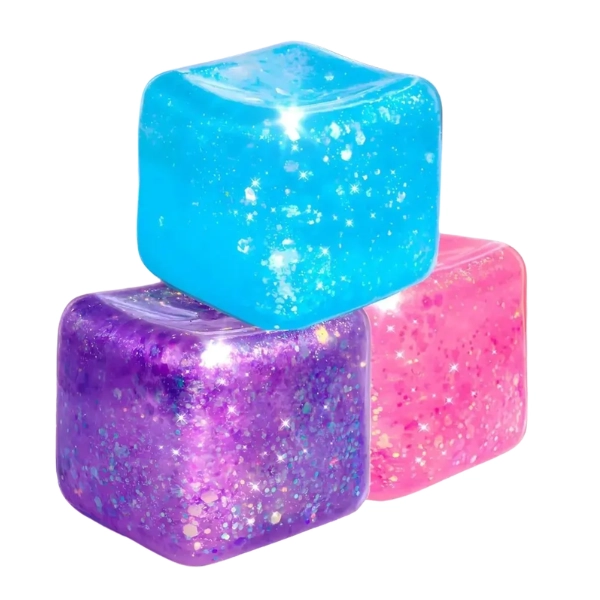 CUBO SENSORIAL PURPURINA GEL ANTIESTRES NIÑOS ADULTOS - 3