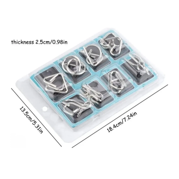 ROMPECABEZAS METALICO 3D DE ALAMBRE PACK DE 8 - 3