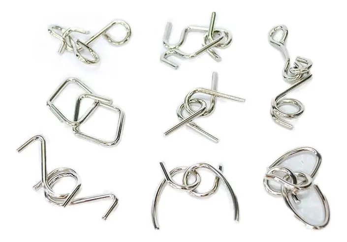 ROMPECABEZAS METALICO 3D DE ALAMBRE PACK DE 8 - 4