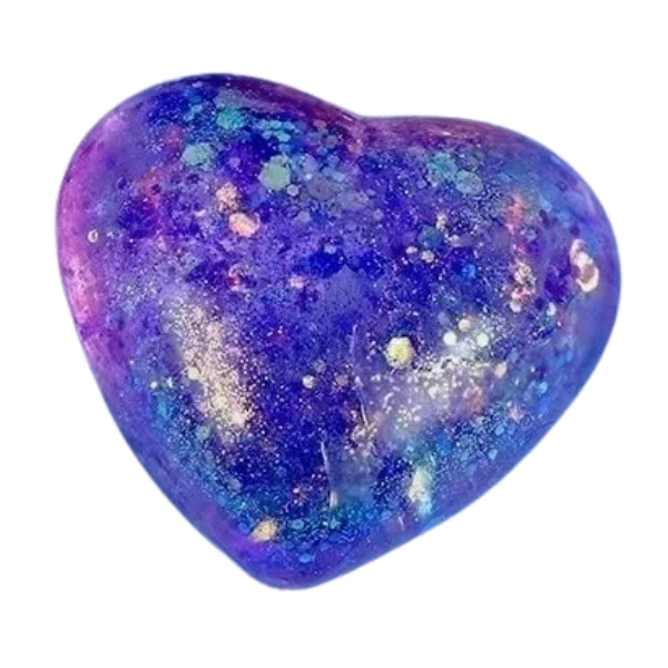 SQUISHY DE CORAZON PURPURINA BRILLANTE DE GEL - 1