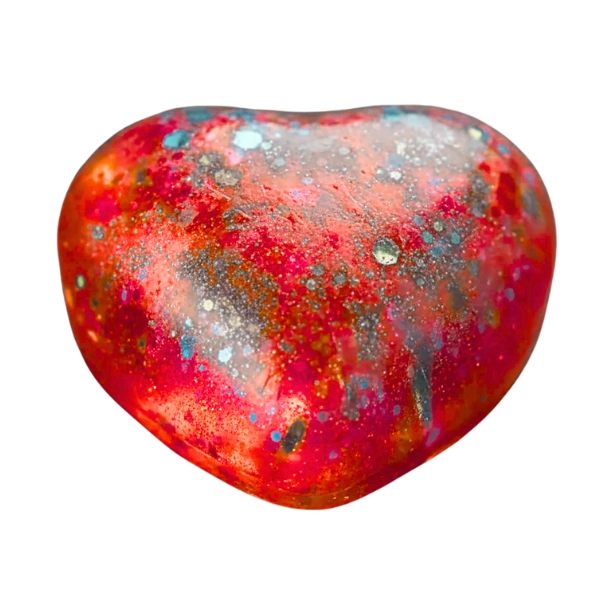SQUISHY DE CORAZON PURPURINA BRILLANTE DE GEL - 3