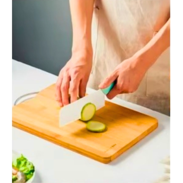 TABLA DE PICAR Y CORTAR DE MADERA DOBLE CARA CON AGARRE - 3