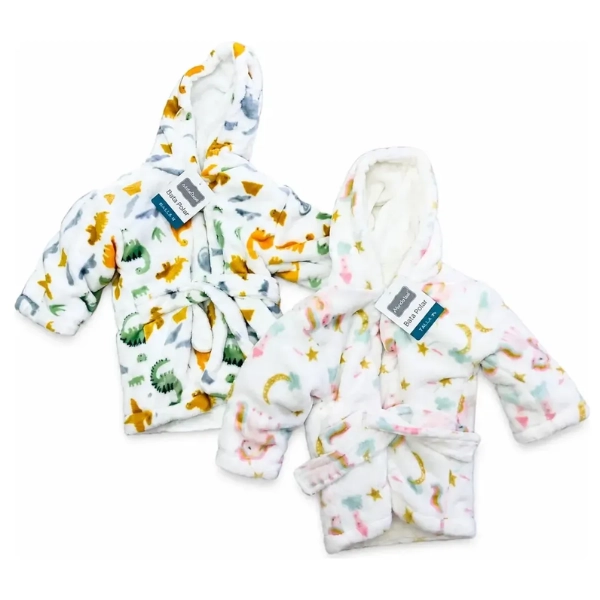 BATA DE BAÑO INFANTIL POLAR CON CAPUCHA PARA NIÑO Y NIÑA - 4
