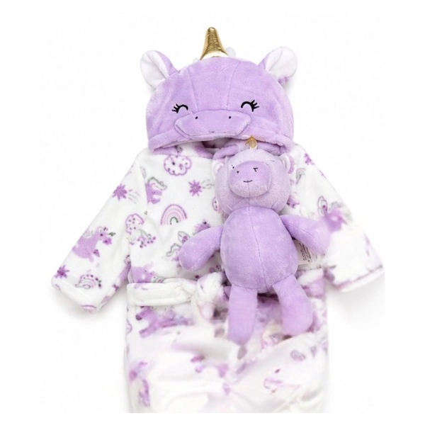 BATA DE BAÑO POLAR BEBE  + TUTO DE APEGO - 3